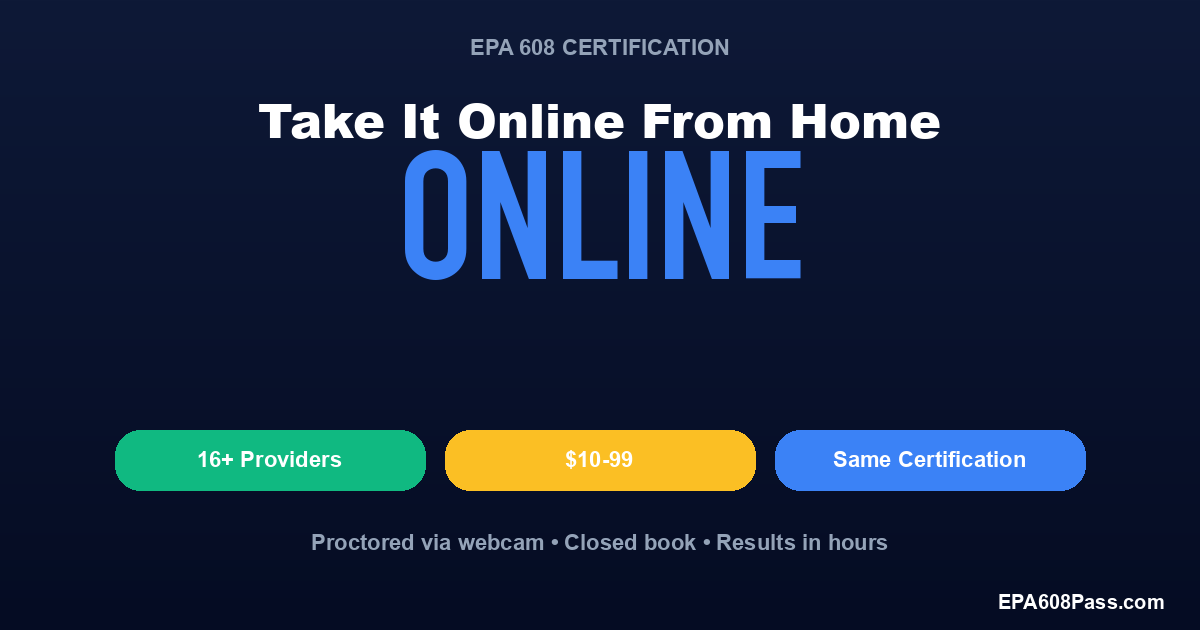 EPA 608 Online Test: Can You Take It Online? (2026)